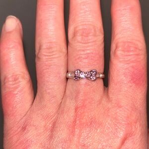 Elegant Purple Bow Ring